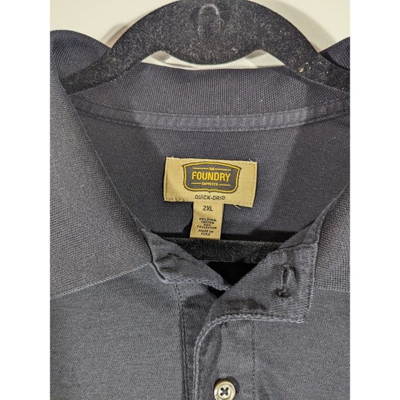 Foundry Black Polo Short Sleeve Shirt Men's Size 2XL - Picture 4 of 5